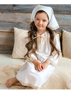 Тёплое крестильное платье для девочки модель "Ульяна", фланель, на возраст 3-4г., 5-6л., 7-8л., можно вышить любое имя, цена от