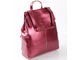 Кожаный женский рюкзак-трансформер Zipper красный