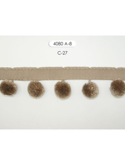 Арт. 4080 А-8. Разноцветная тесьма с помпонами. 5,5 см