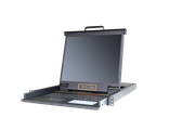 Выдвижная LCD KVM консоль Kinan 19&quot;, PS/2+USB, Клавиатура Ultra-Slim, Тачпад, TFT-дисплей, 8 портов DVI, каскадное подключение до 256 устройств, разрешение до 1280x1024 75Hz,  локальная (без удаленного доступа через интернет) (LD1908)