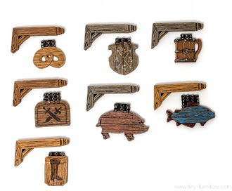 Medieval shop signs (painted)