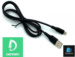 Denmen D01V Высокоскоростной кабель для передачи данных и зарядки 2,4 A для Micro USB Android - черный