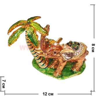 Шкатулка &quot; Слоны под пальмой&quot; 12 х 8 см