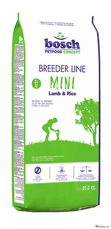 BOSCH BREEDER LINE Mini Lamb & Rice Бош Бридер для взрослых собак мелких пород с ягненком и рисом, 20 кг (для питомников и заводчиков)