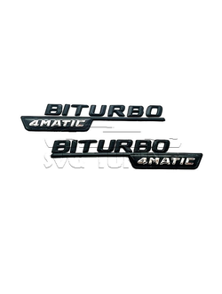 Шильдики Biturbo 4Matic на крылья Mercedes, чёрные, 2 шт
