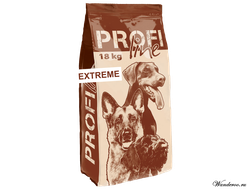 PREMIL PROFI LAINE EXTREME (ПРЕМИЛ ПРОФИ ЛАЙН ЭКСТРИМ )  корм с легко усвояемыми протеинами животного происхождения для  очень активных и рабочих собак всех пород и величины старше 8 месяцев с индейкой 18 КГ.