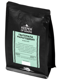 Кофе Keeper of Grains зерновой плантационный Марагоджип Гватемала, 0,25 кг