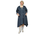 Оригинальное стильное платье Арт. 2258 (Цвет джинсовый синий)  Размеры 50-84