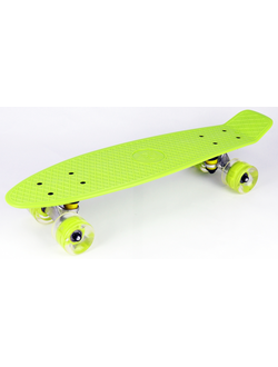 Мини круизер лайм LED колеса