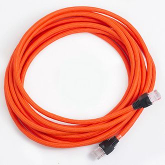 Cab.F15 Arancione Lan текстильный кабель оранж локальной сети 5 кат.