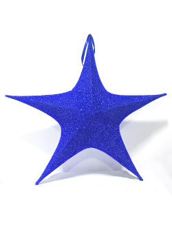 Звезда из ткани с блестками, 150 см, синий