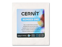 полимерная глина Cernit Number One, цвет-opaque white 027 (белый укрывистый), вес-250 грамм