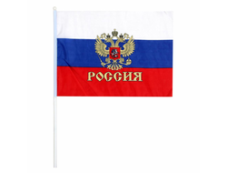Флаг России с гербом 16*24 см