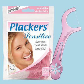 Флоссер Plackers Sensitive с запатентованной нитью Tuffloss, в комплекте чехол для хранения,  Plackers, 36 шт.