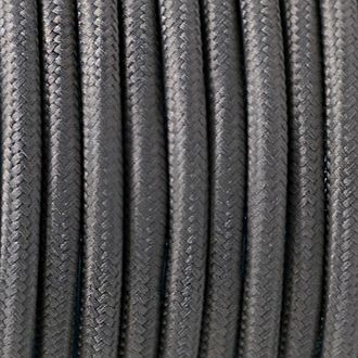 Серый текстильный ретро кабель - фото