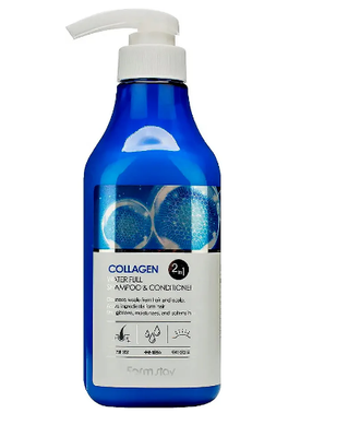 FarmStay Шампунь-кондиционер увлажняющий с коллагеном Collagen Shampoo &amp; Conditioner. 530 мл. 053284