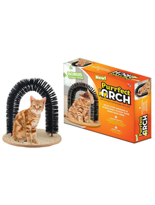 Когтеточка со щеткой «Кошачье удовольствие» Purrfect Arch