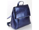 Кожаный женский рюкзак-трансформер Spacious синий