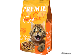 Premil Pillow Mix Cat Chicken & cheese ПРЕМИЛ МИКС КОРМ ДЛЯ КОШЕК  ( ПОДУШЕЧКИ )С КУРИЦЕЙ И СЫРОМ 10 КГ.