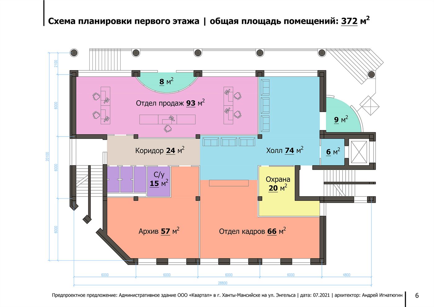 Схема планировки первого этажа