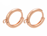 Швензы-кольца 14 мм розовое золото с колечком