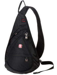 Однолямочный рюкзак SWISSWIN SA9966  Black / Чёрный