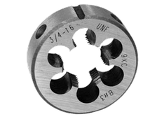 Плашка ВИЗ круглая для дюймовой резьбы (UNF), угол 60°, сталь 9ХС, DIN EN 22 568