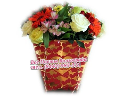 Букет Конфети цветов в подарочном пакете