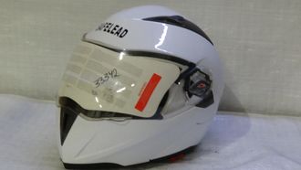 Шлем модуляр &quot;Safelead&quot; HF-118 (поднимается подбородок) NEW карбон (Y03) белый, размер M