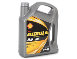 Моторное дизельное масло Shell Rimula R6 ME 5W30 синтетическое 4 л.