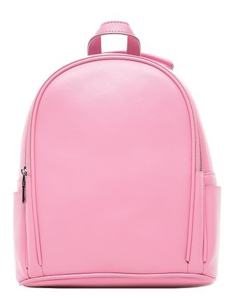 Кожаный женский рюкзак-трансформер розовый