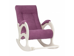 Кресло-качалка с подножкой Модель 44, без лозы (Сливочный каркас)