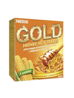 Хлопья Nestle Gold кукурузные с медом и арахисом 300 г