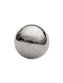 Хром глянец, магнитный подхват формы круг. Диаметр 45 мм