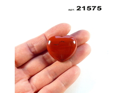 Яшма красная натуральная (сердце) арт.21575: 12,6г - 24*28*11мм