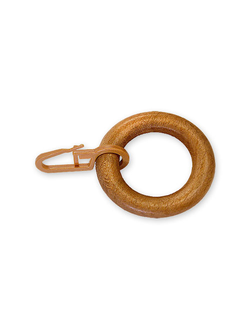 Кольцо деревянное, круглое, с крючком, 16 мм