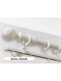 "Эра 28", металлопластиковый двухуровневый карниз под дерево