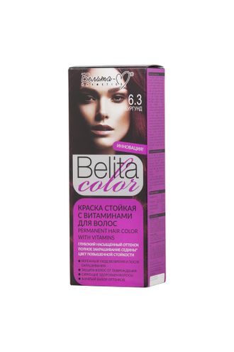Краска стойкая с витаминами для волос серии "Belita сolor" № 6.3 Бургунд
