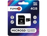 Карта памяти FUMIKO 4GB MicroSDHC class 10 (c адаптером SD)