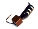 Мормышка вольфрамовая Столбик чёрн куб латун. вес.0.67gr.12mm. d-2.5mm,