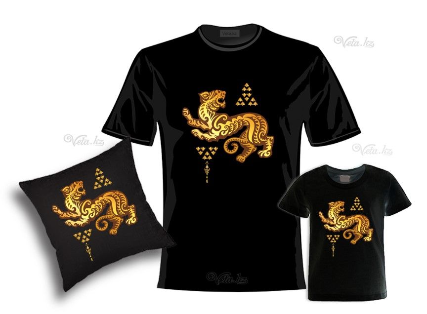 дизайн футболок в стиле сакских находок "Алтын Адам "