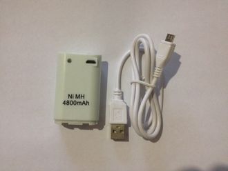 Xbox 360 аккумулятор с кабелем 4800mAh черный