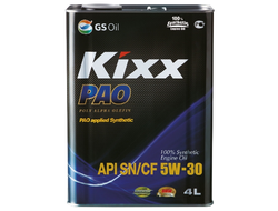 Масло моторное Kixx PAO SN/CF/C3 5W-30 4L синтетическое