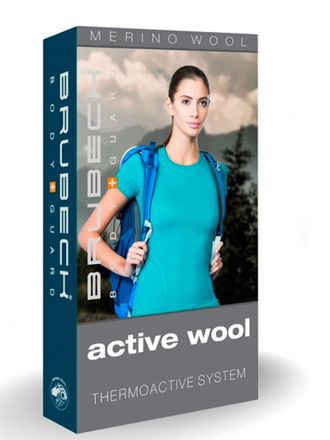 Футболка женская длинный рукав BRUBECK Active Wool черный