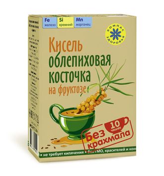 Кисель овсяно-льняной "Облепиховая косточка" на фруктозе, 150 гр КЗ