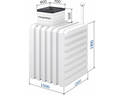 Бесшовный пластиковый погреб Тингард 1500