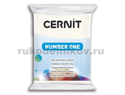 полимерная глина Cernit Number One, цвет-opaque white 027 (белый укрывистый), вес-56 грамм