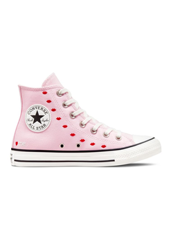 Кеды Converse Chuck 70 Embroidered Lips Pink розовые женские