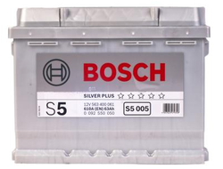 Автомобильный аккумулятор Bosch S5 SilverPlus 63 Ач  о/п
