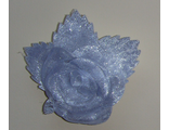 Роза средняя серо-голубой металлик, 7,5*9 см.